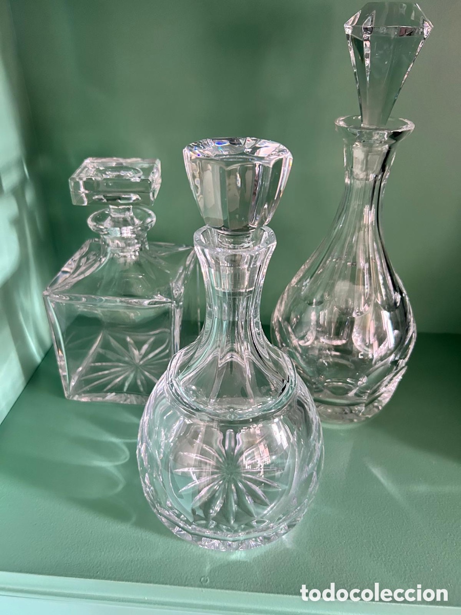 Vintage: Licoreras de cristal Atlantis portugues
