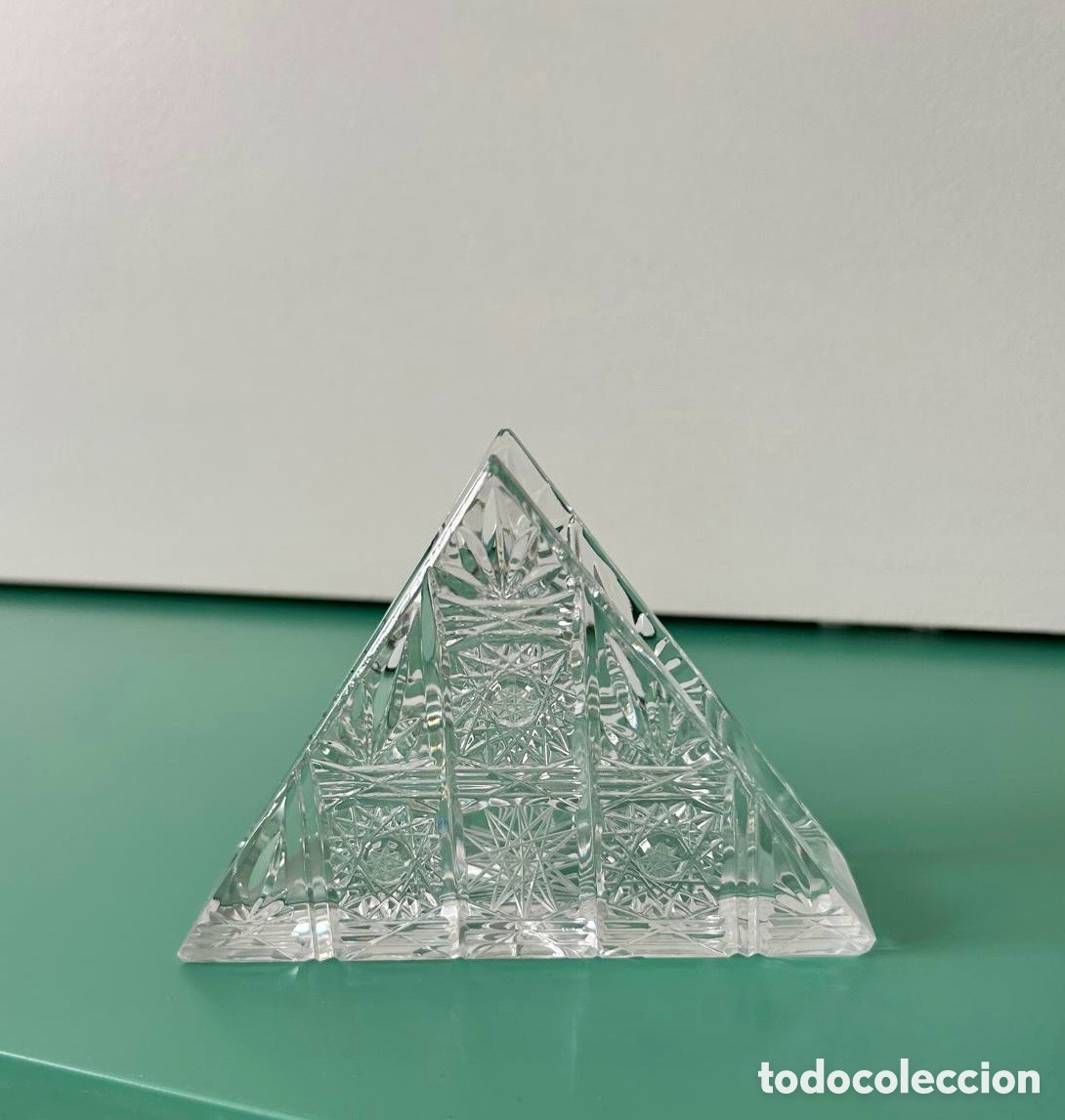 Vintage: Servilletero de cristal de Bohemia