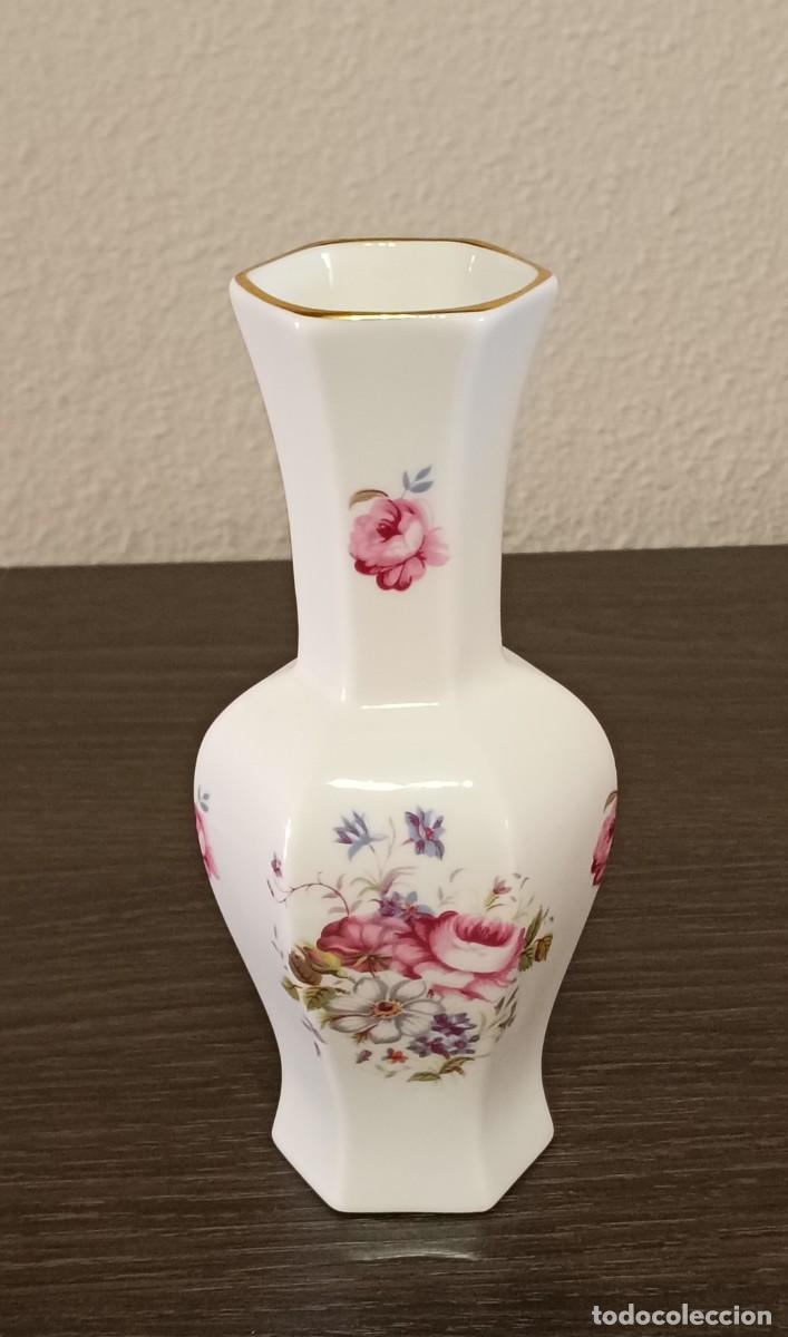Vintage: HERMOSO JARR&Oacute;N DE PORCELANA FINA DE LA MARCA COALPORT, COLECCI&Oacute;N SHREWSBURY,VINTAGE DE LOS A&Ntilde;OS 70