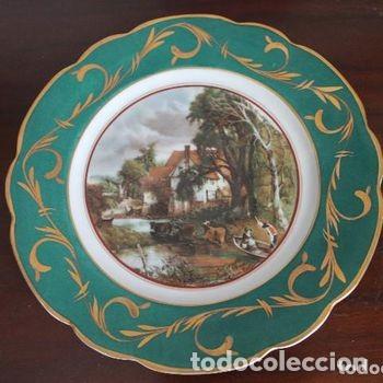 Vintage: Plato Porcelana Bidasoa Paisaje Holandes Molino Jacob Van Ruisdael 24 cm PEIFER
