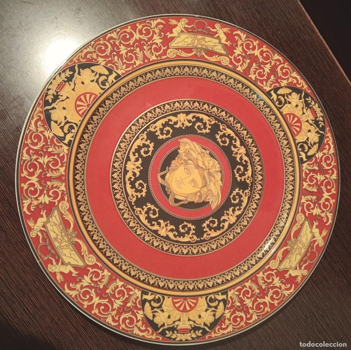 Vintage: Plato de presentaci&oacute;n Rosenthal meets Versace &ndash; Medusa Red (Rosso) 30 cm &ndash; Con caja original