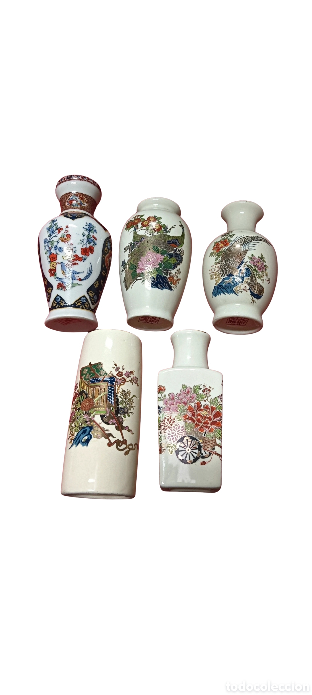 Vintage: Set Jarrones Orientales Ceramica