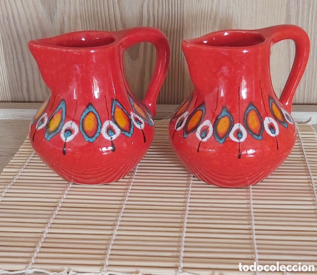 Vintage: Jarras Vintage Bertoncello A&ntilde;os 70 1610 Cer&aacute;mica Italiana