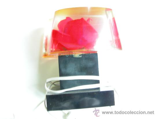 Vintage: LAMPARA DE SOBREMESA CON ROSA - Foto 4