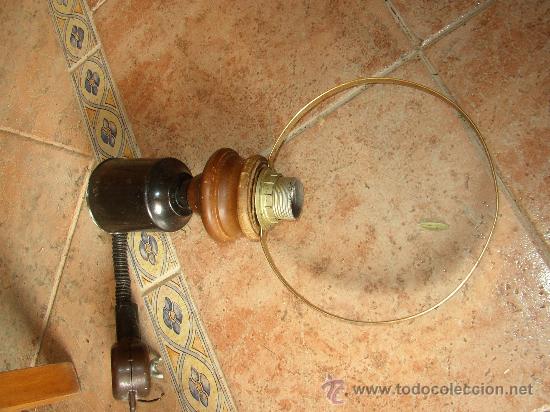 Vintage: L&aacute;mpara madera y metal, extensible (sin tulipa) - Foto 1