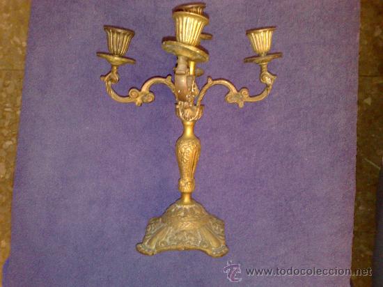 Vintage: CANDELABRO BRONCE 5 VELAS A&Ntilde;OS 70 - Foto 1