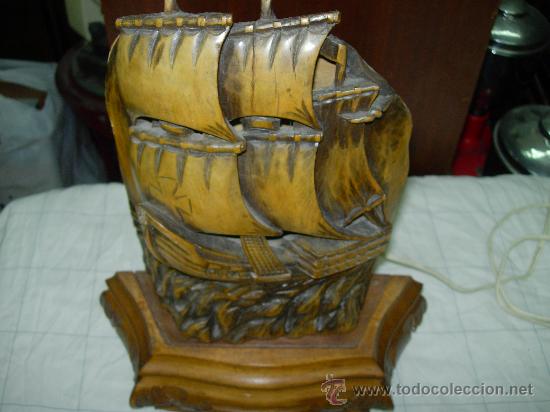 Vintage: Lampara de madera - Foto 4