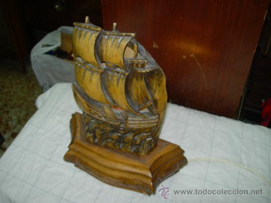 Vintage: Lampara de madera - Foto 3