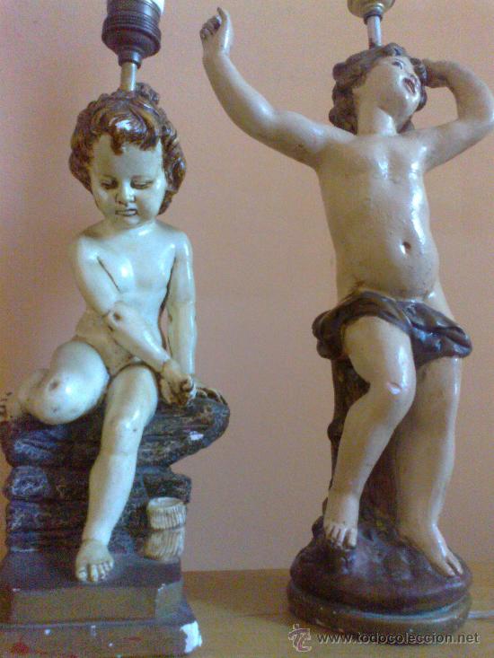 Vintage: DOS LAMPARAS DE ANGELITOS - Foto 3