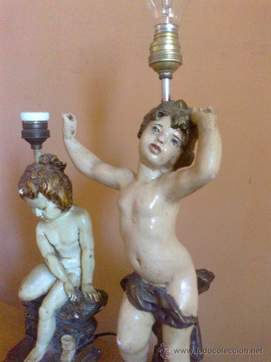 Vintage: DOS LAMPARAS DE ANGELITOS - Foto 4