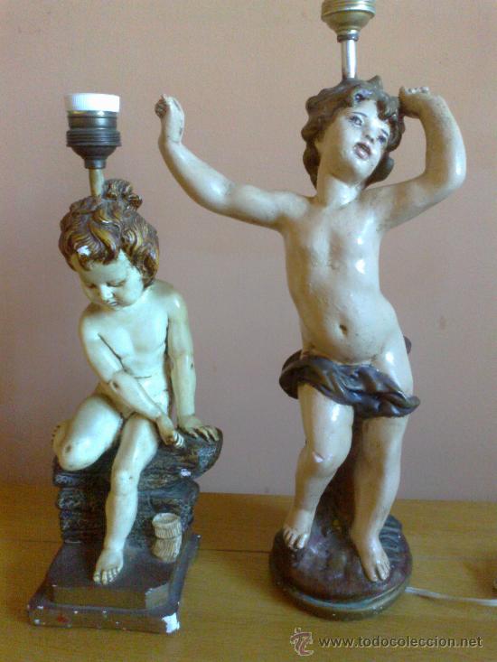 Vintage: DOS LAMPARAS DE ANGELITOS - Foto 10