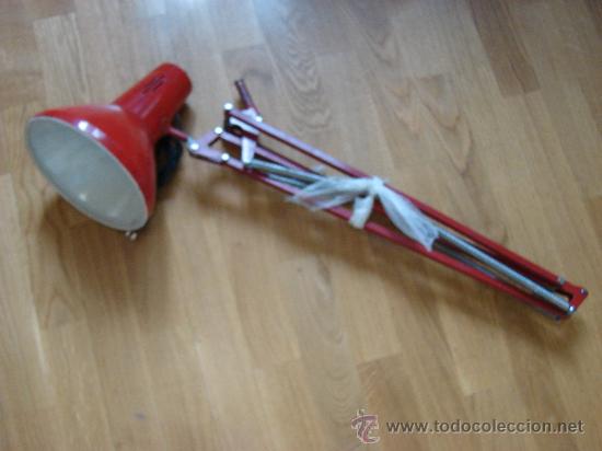 Vintage: ANTIGUO FLEXO DE MESA. ROJO - Foto 1