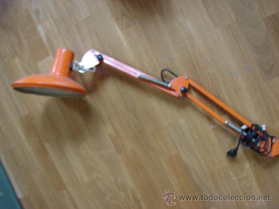 Vintage: ANTIGUO FLEXO DE MESA. NARANJA - Foto 1
