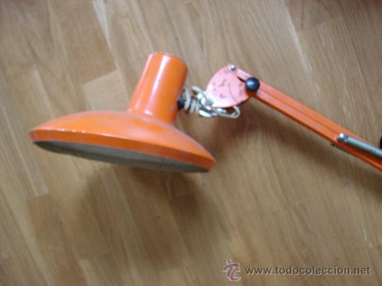 Vintage: ANTIGUO FLEXO DE MESA. NARANJA - Foto 2