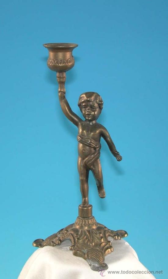 Vintage: Candelabro de lat&oacute;n. 1970-1975. - Foto 1