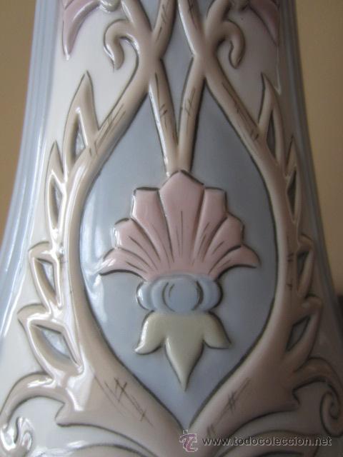 Vintage: Pie de l&aacute;mpara porcelana * MANISES * - Foto 3
