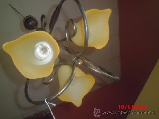 Vintage: LAMPARA DE TECHO CON TRES BRAZOS - Foto 3