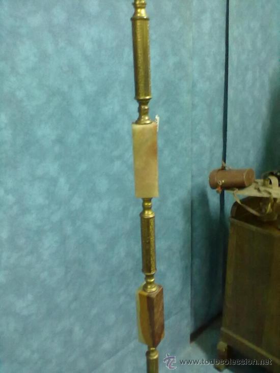 Vintage: LAMPARA DE PIE EN BRONCE Y ONICE,ONIX. - Foto 2
