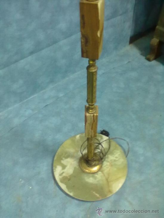 Vintage: LAMPARA DE PIE EN BRONCE Y ONICE,ONIX. - Foto 3