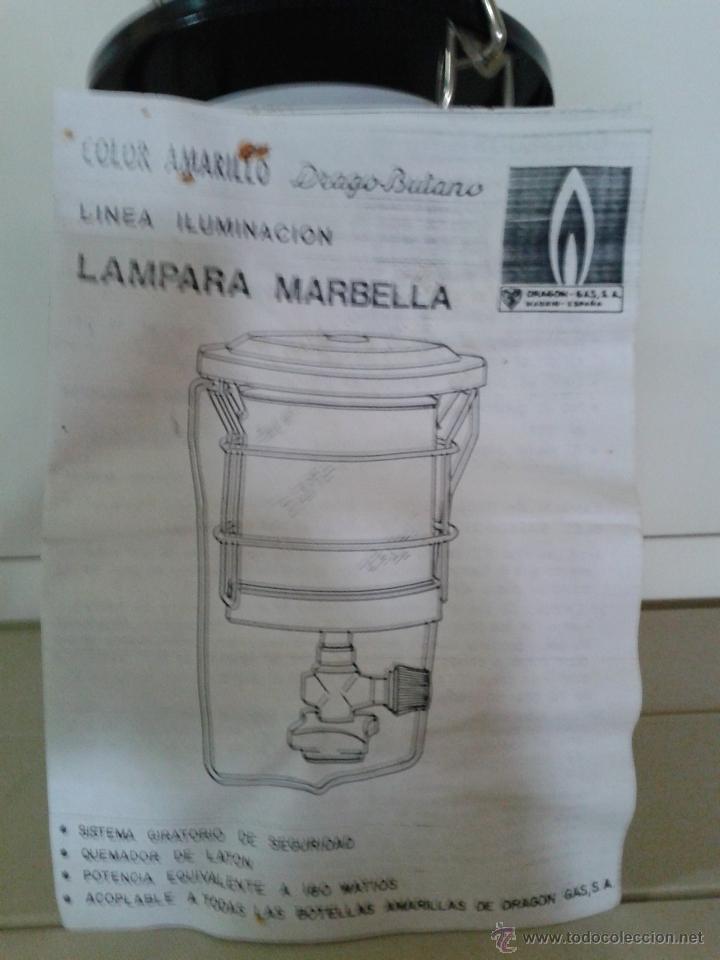 Vintage: LAMPARA MARBELLA - 90   -- DRAGON GAS -- - Foto 5