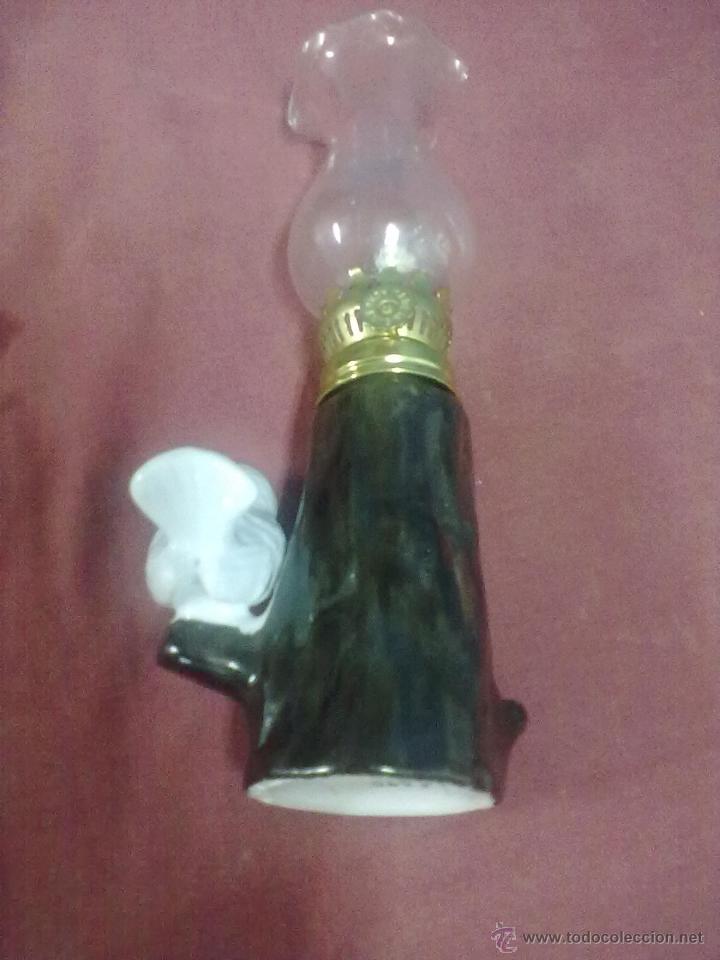 Vintage: QUINQUE DE MECHA PORCELANA - Foto 2