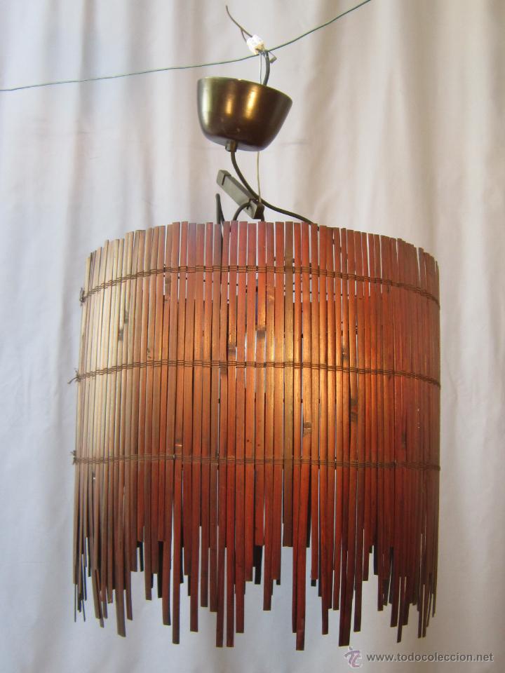 Vintage: LAMPARA DE TECHO CON CA&Ntilde;AS DE BAMBU - Foto 8