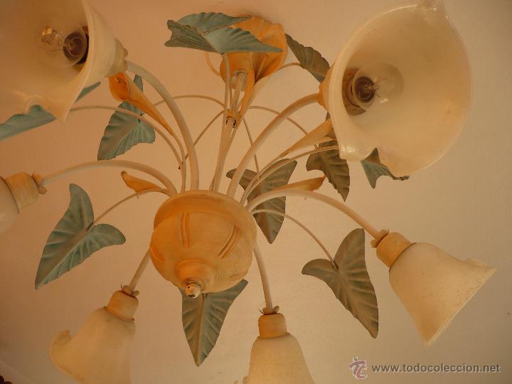 Vintage: Lampara de flores - Foto 2