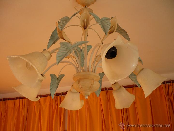 Vintage: Lampara de flores - Foto 3