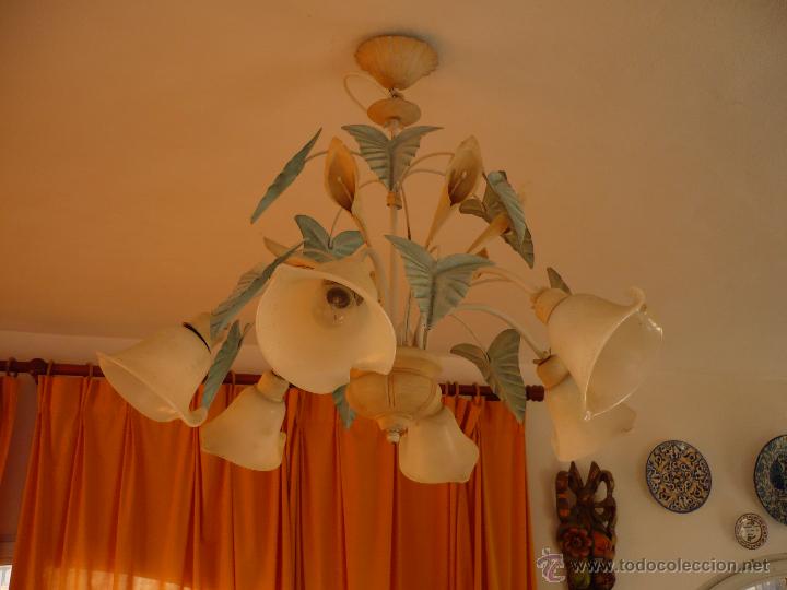 Vintage: Lampara de flores - Foto 4