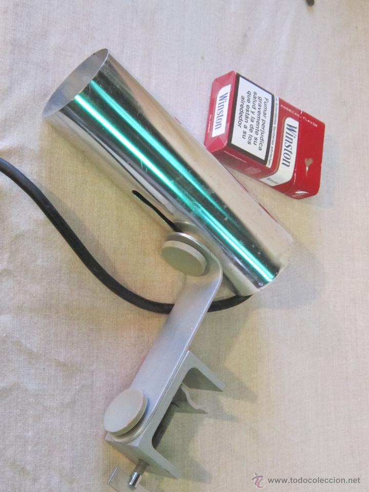 Vintage: FOCO DE LUZ EN ACERO INOX.CON SOPORTE - Foto 3