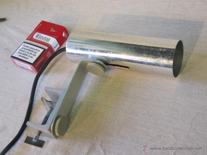 Vintage: FOCO DE LUZ EN ACERO INOX.CON SOPORTE - Foto 4