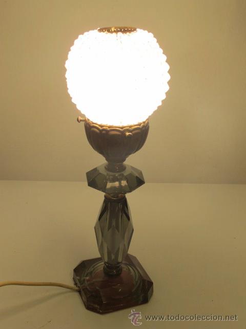 Vintage: L&aacute;mpara de cristal tallado - Foto 2