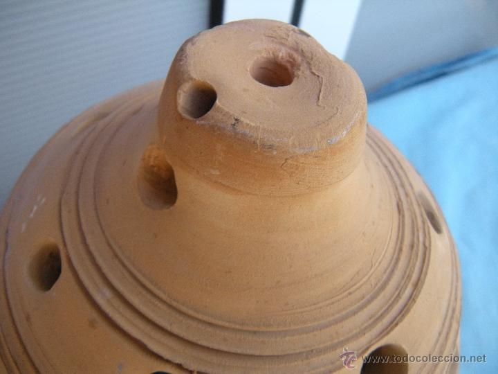Vintage: L&Aacute;MPARA TULIPA DE TERRACOTA CON FORMA DE CAMPANA - Foto 4