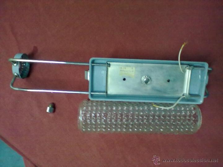 Vintage: APLIQUE METAL CROMADO E HIERRO ESMALTADO EN AZUL - Foto 3