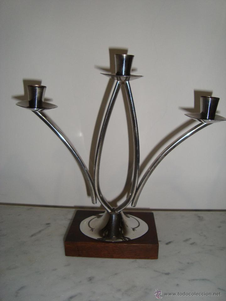 Candelabro de 4 brazos en acero inoxidable Tyva