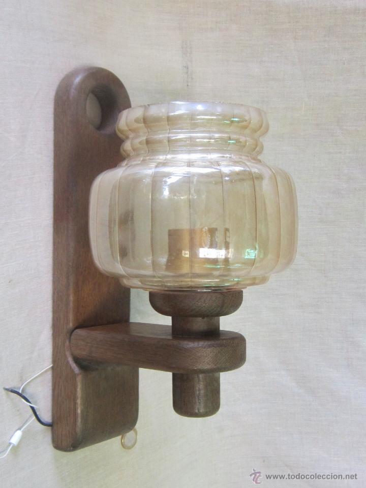 Vintage: APLIQUE EN MADERA DE ROBLE - Foto 1
