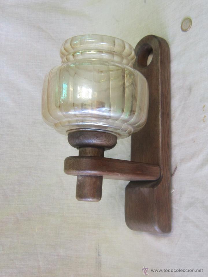 Vintage: APLIQUE EN MADERA DE ROBLE - Foto 2
