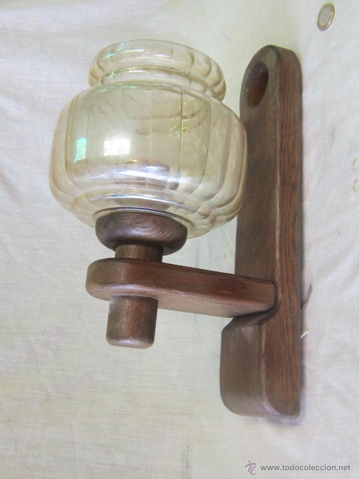 Vintage: APLIQUE EN MADERA DE ROBLE - Foto 3