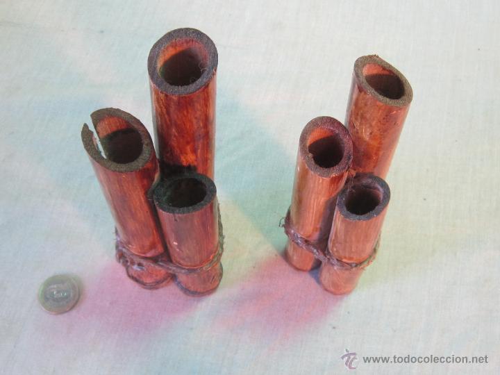 Vintage: CANDELABROS O VELEROS DE BAMBU - Foto 2