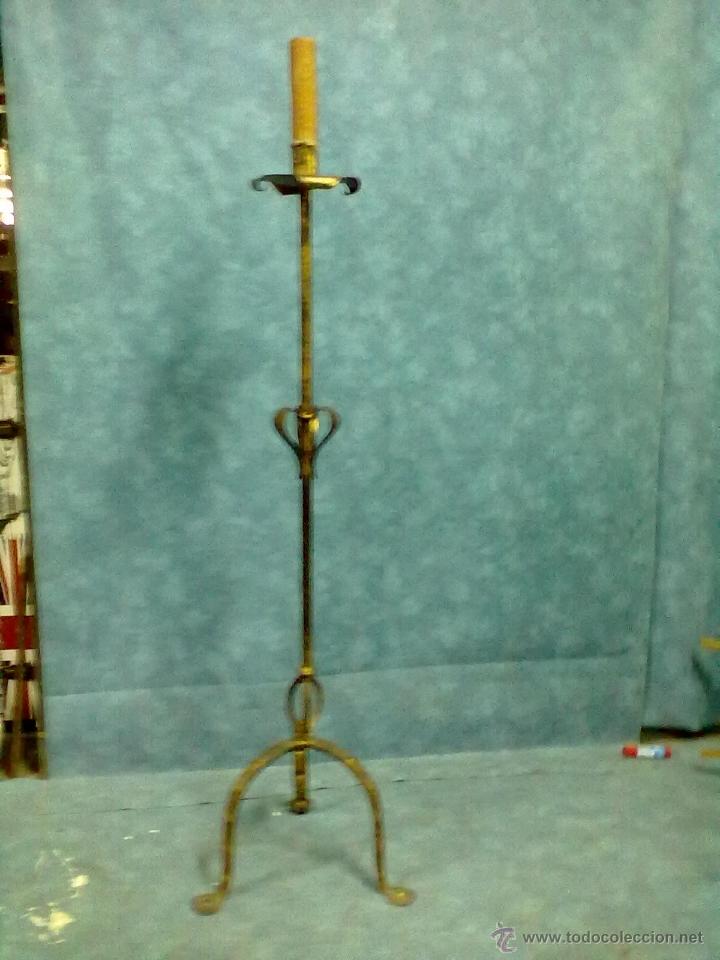 Vintage: LAMPARA VELON HIERRO DORADO - Foto 1