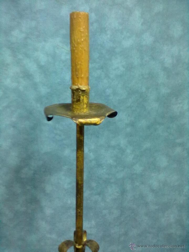 Vintage: LAMPARA VELON HIERRO DORADO - Foto 2