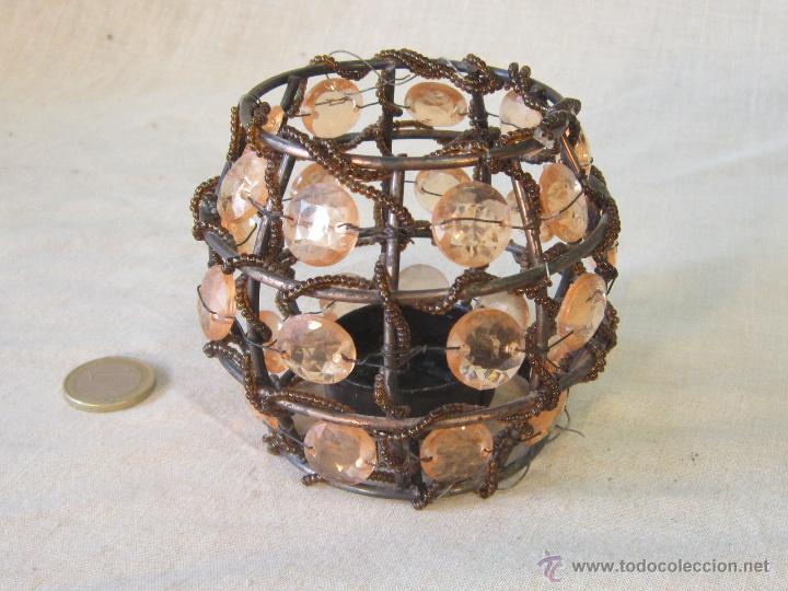 Vintage: FAROL EN METAL CON CRISTALES - Foto 2
