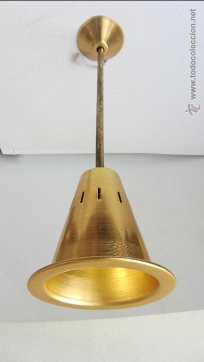 Vintage: LAMPARA de ALUMINIO ANODIZADO DORADA - Foto 1