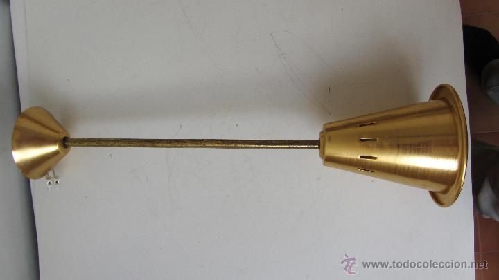 Vintage: LAMPARA de ALUMINIO ANODIZADO DORADA - Foto 2