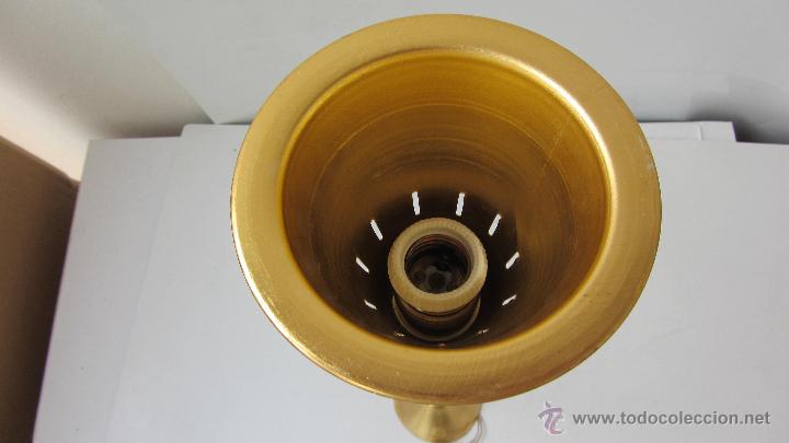 Vintage: LAMPARA de ALUMINIO ANODIZADO DORADA - Foto 3