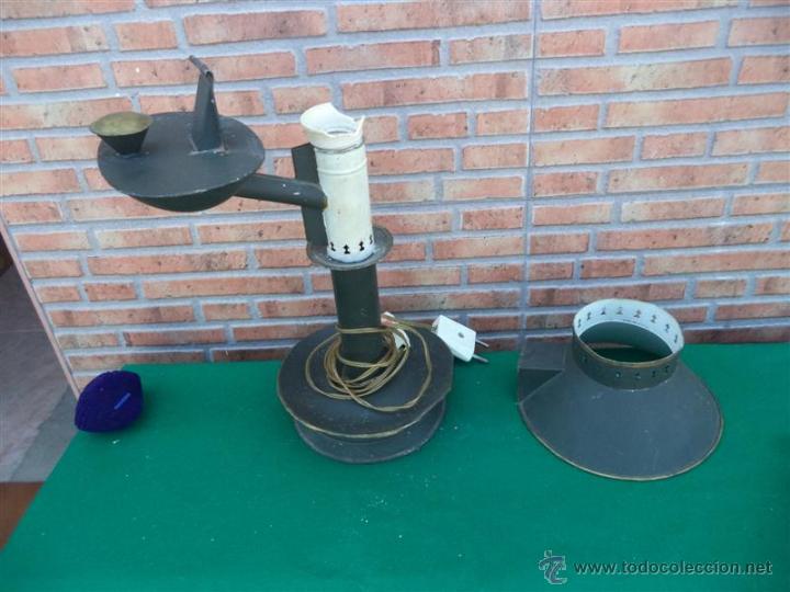 Vintage: lampara de metal sobremesa - Foto 1