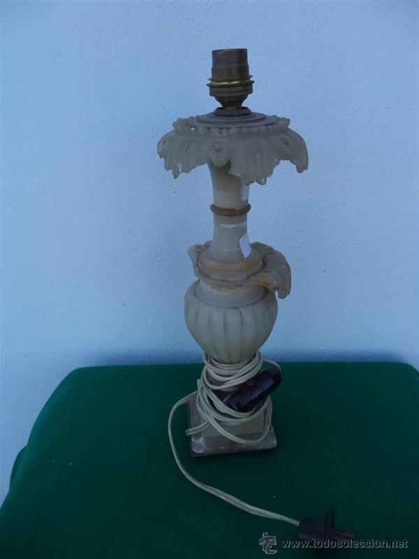 Vintage: lampara de sobremesa de alabastro - Foto 1
