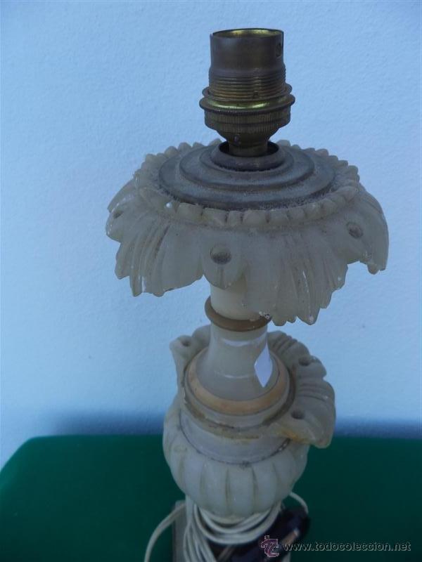 Vintage: lampara de sobremesa de alabastro - Foto 2