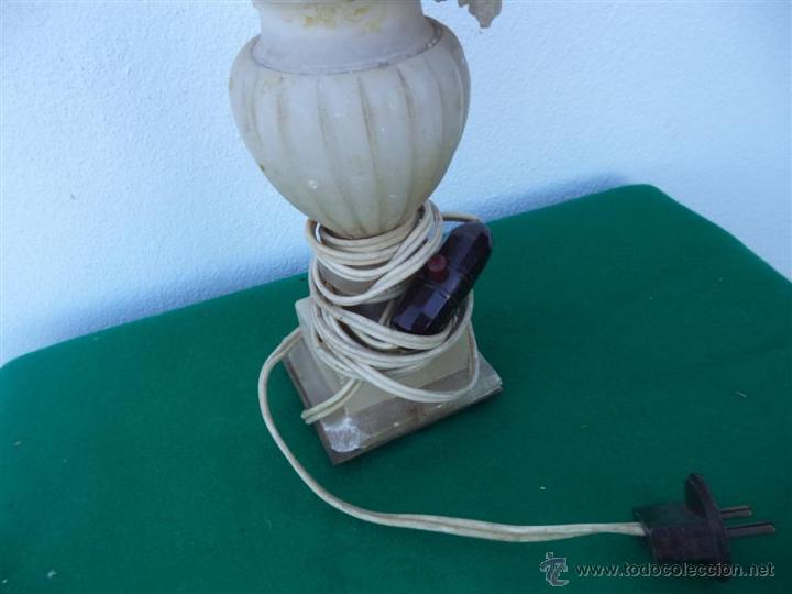 Vintage: lampara de sobremesa de alabastro - Foto 3