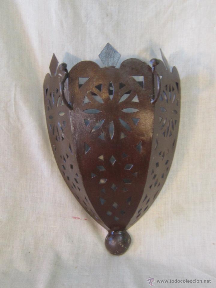 Vintage: APLIQUE EN CHAPA DE HIERRO FORJADO - Foto 4